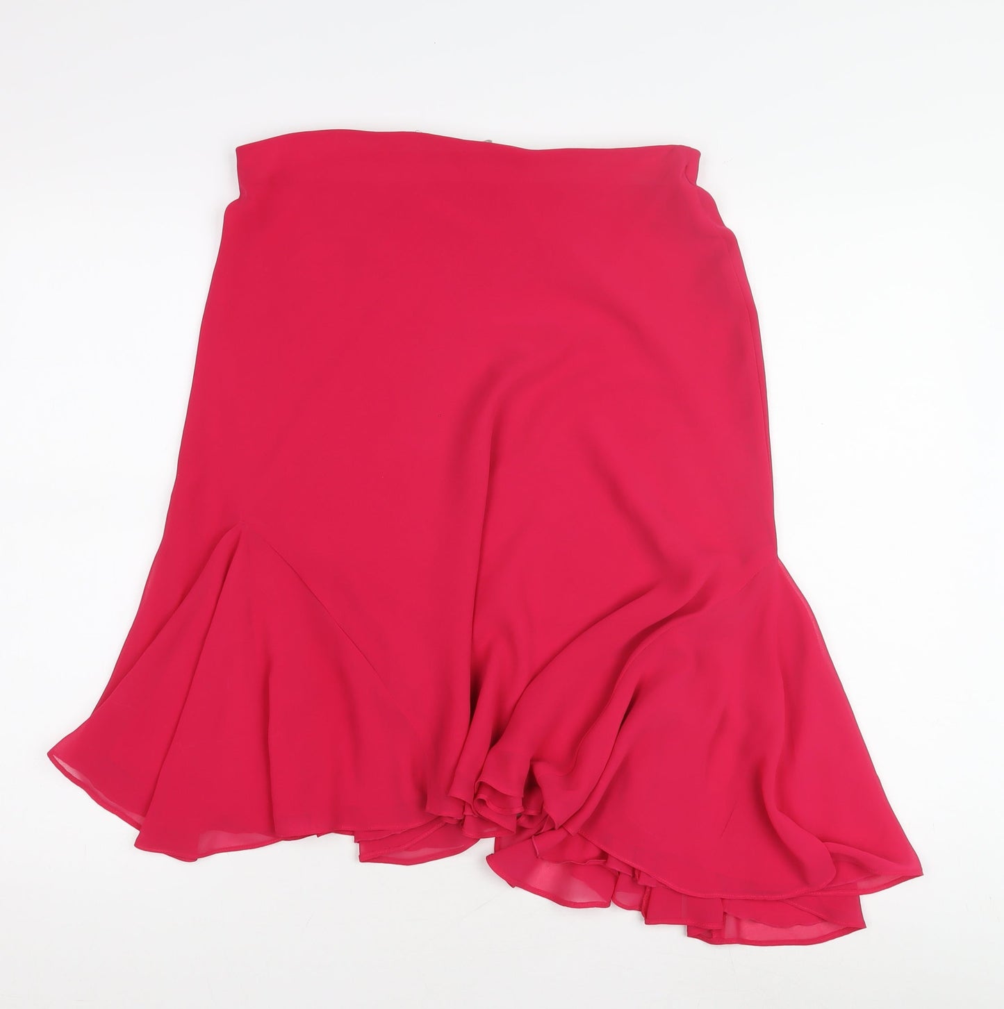 Amaranto Women's Red Flare Midi Skirt Size 12