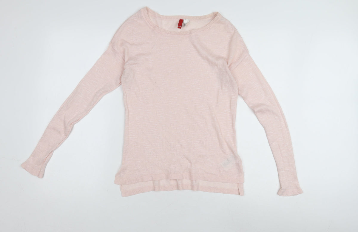 Womens UK Size XS H&M Pink Pullover Jumper