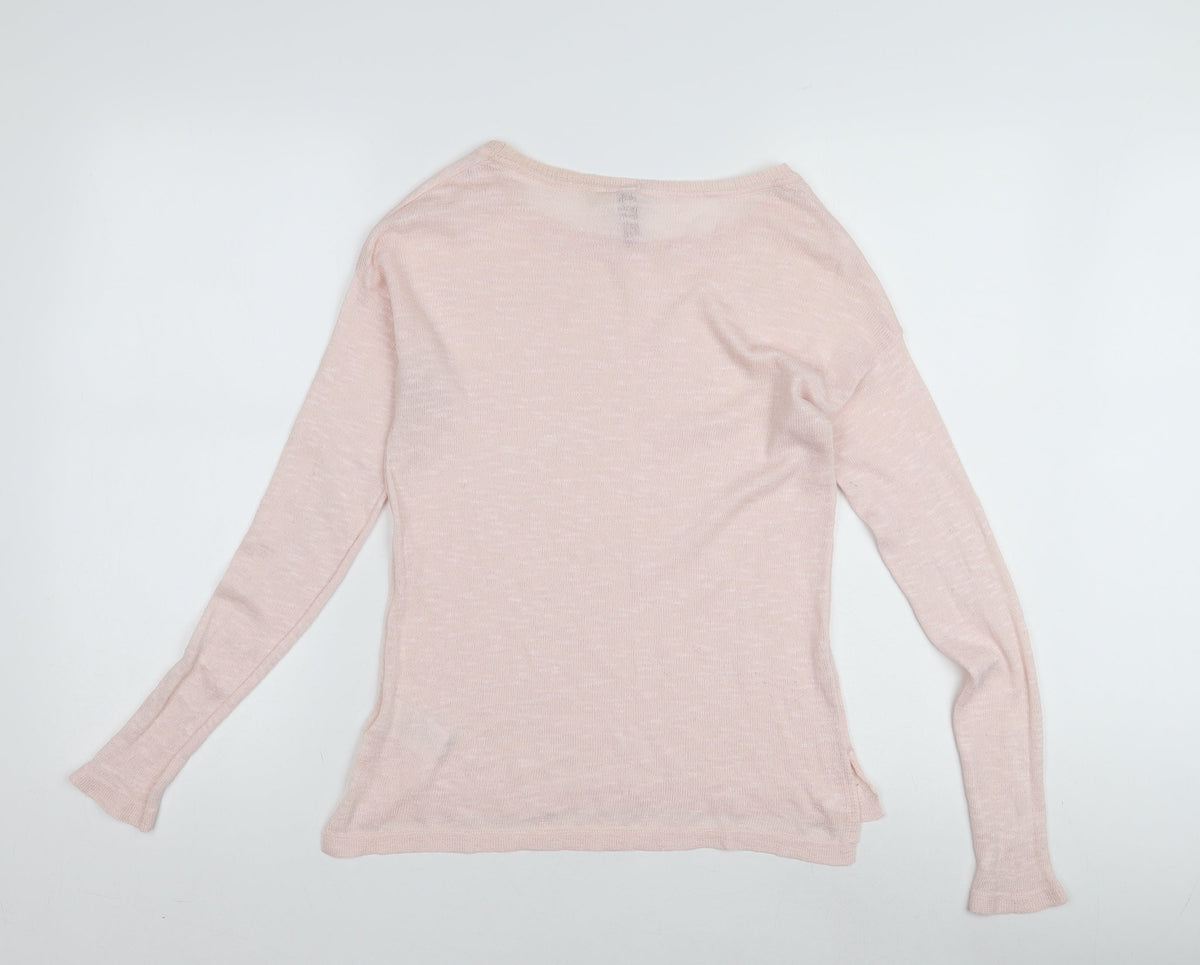 Womens UK Size XS H&M Pink Pullover Jumper