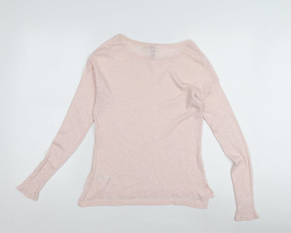 Womens UK Size XS H&M Pink Pullover Jumper