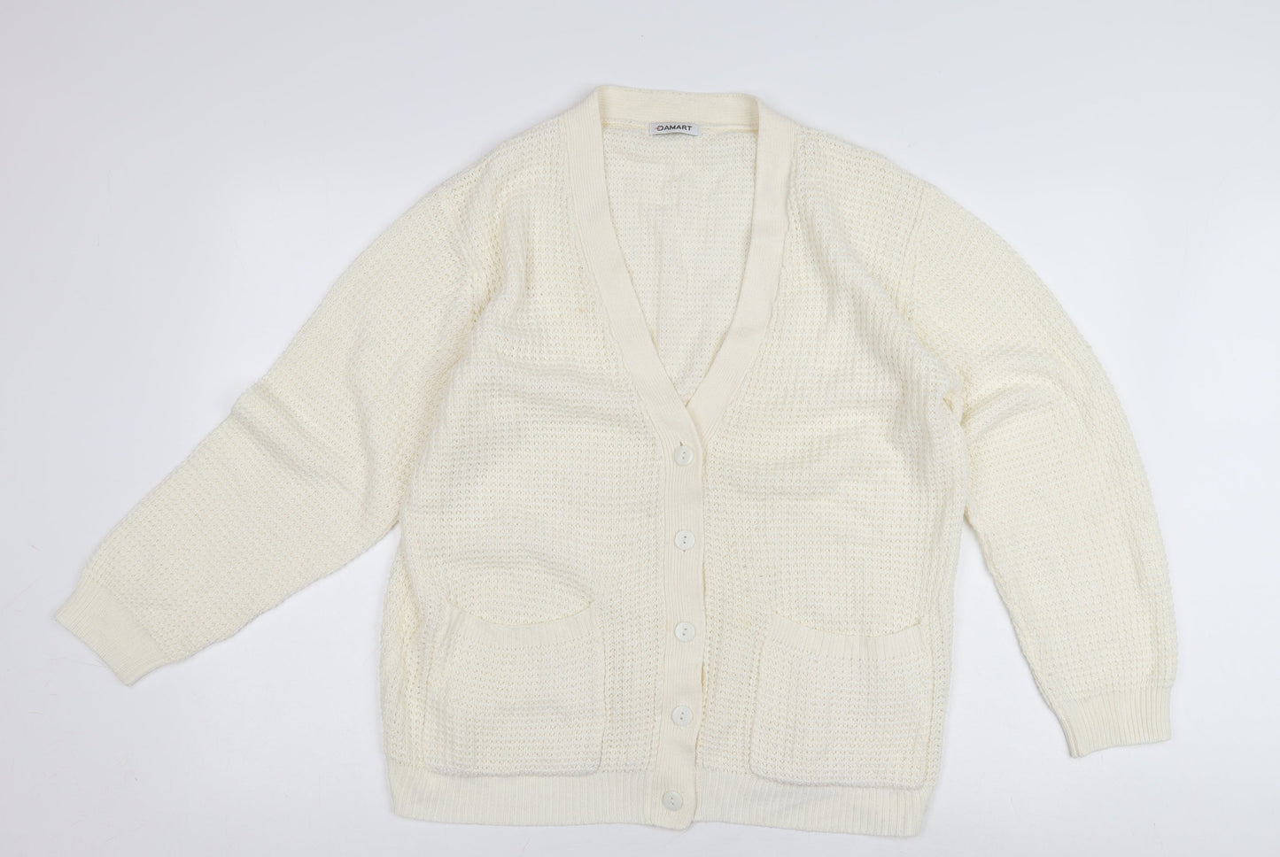 Damart Women's Ivory Oversized Knit Cardigan Size 22