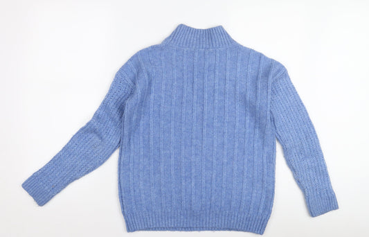 Tu Women’s Blue Cable-Knit Pullover Jumper, Size 10