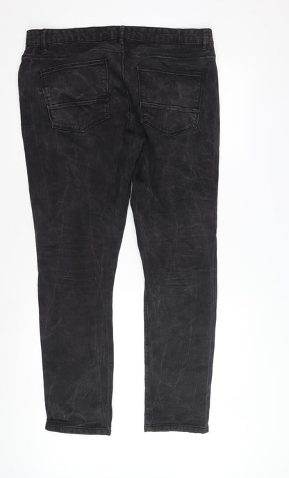 Denim 365 Men's Black Skinny Denim Jeans, Size 36