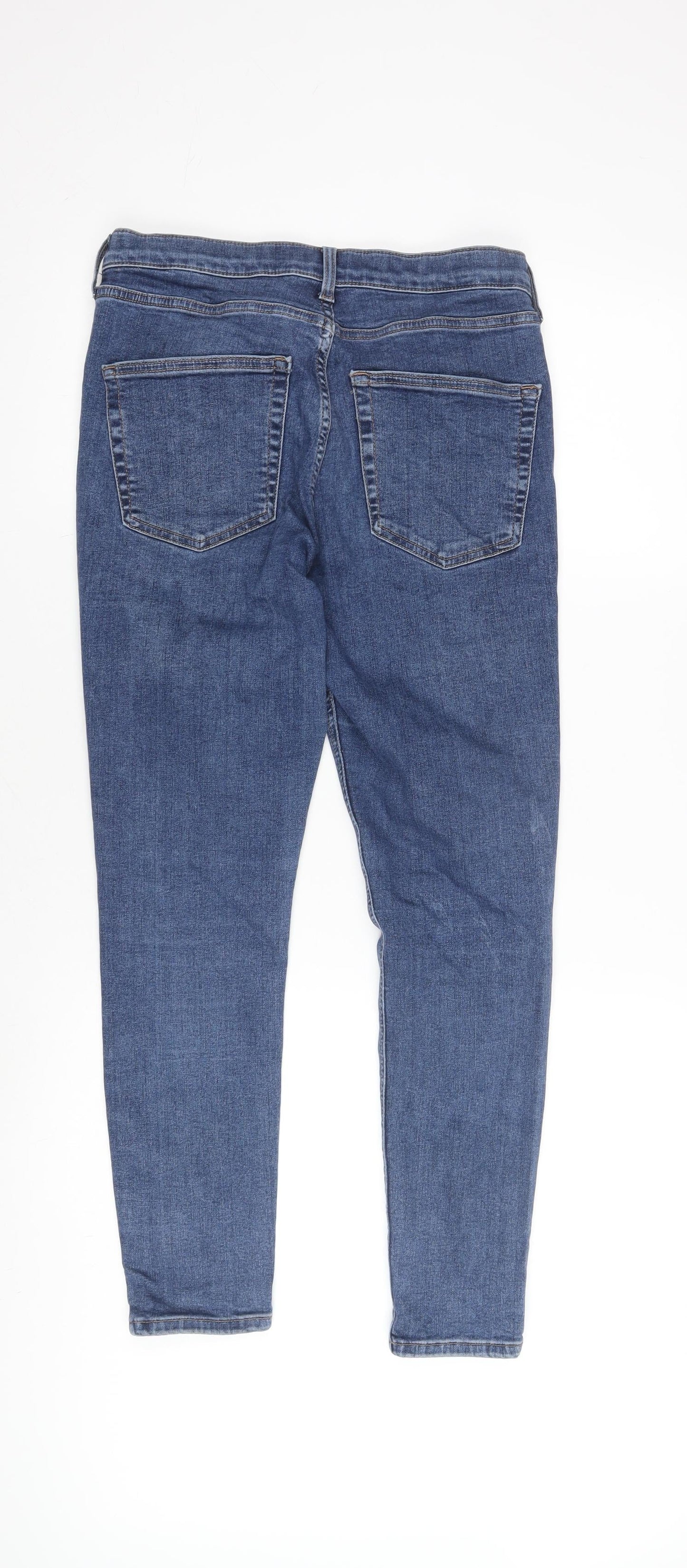 Topshop Women Blue Skinny Jeans Size 14 Stylish Fit