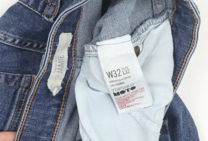 Topshop Women Blue Skinny Jeans Size 14 Stylish Fit