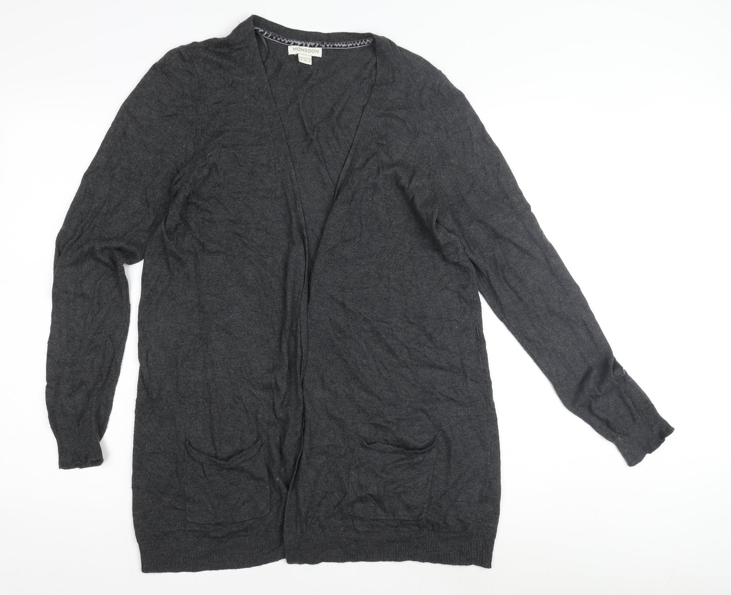 Womens UK Size 12 Monsoon Grey Cardigan Jumper