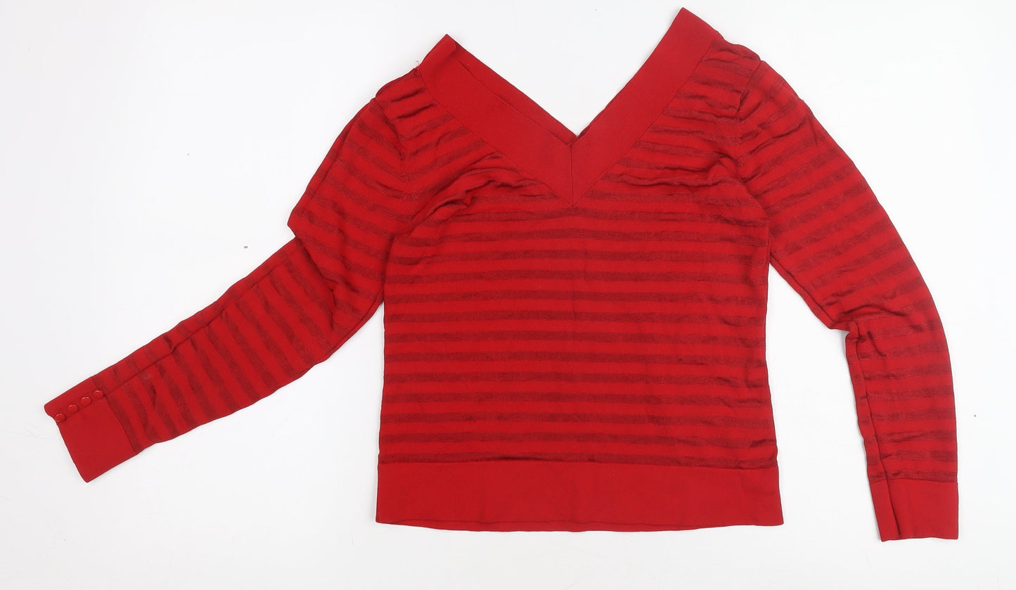 Womens UK Size 12 Marks and Spencer Red Pullover Jumper