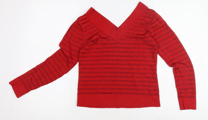 Womens UK Size 12 Marks and Spencer Red Pullover Jumper