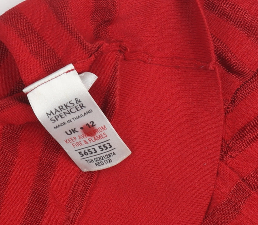 Womens UK Size 12 Marks and Spencer Red Pullover Jumper