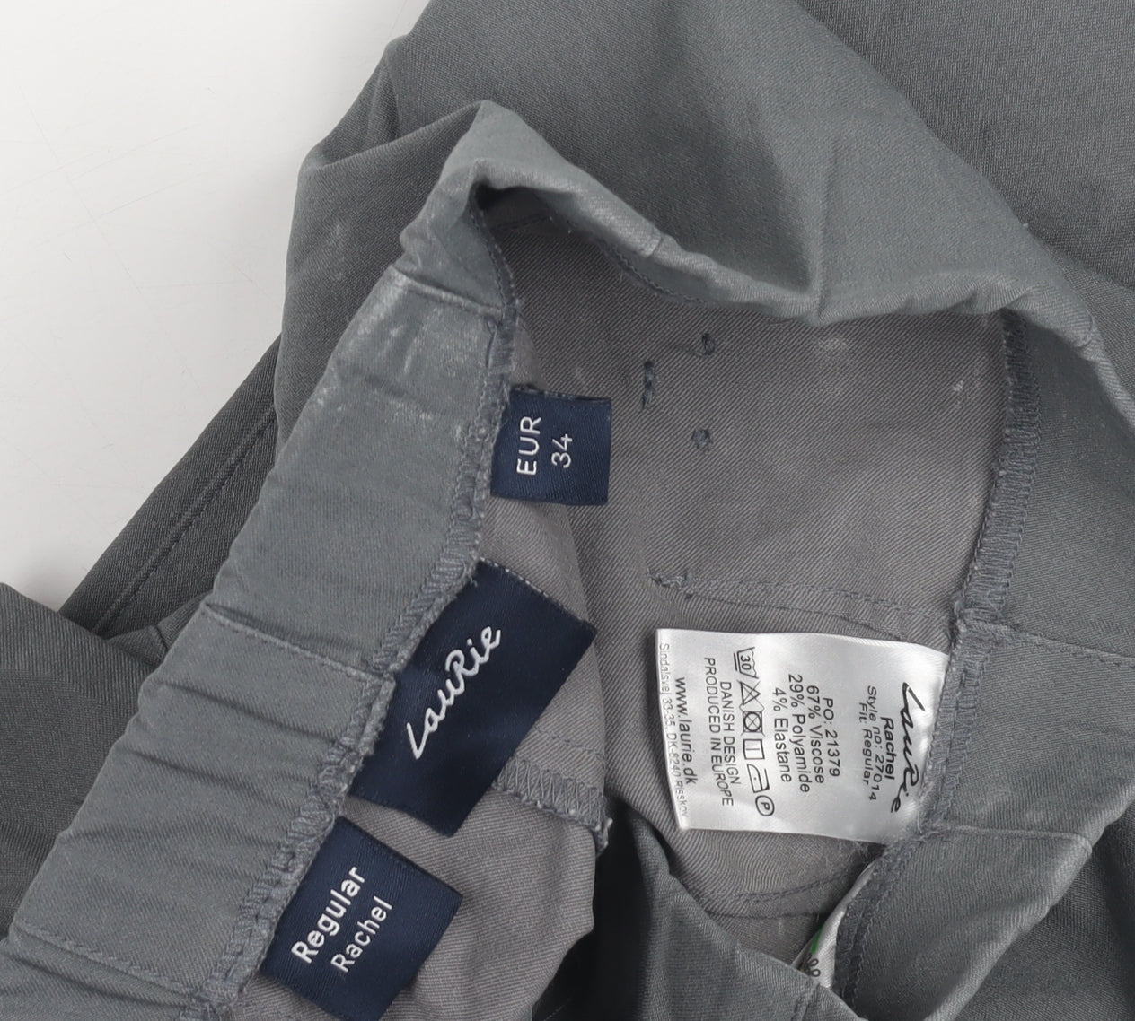 Laurie Women's Grey Regular Trousers Size 6
