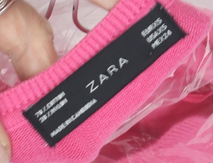 Womens UK Size S Zara Pink Cardigan Jumper