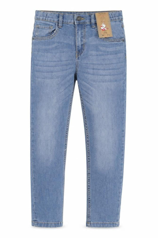 F&F Girls Blue Denim Jeans 10-11 Years Mid Rise Button Casual