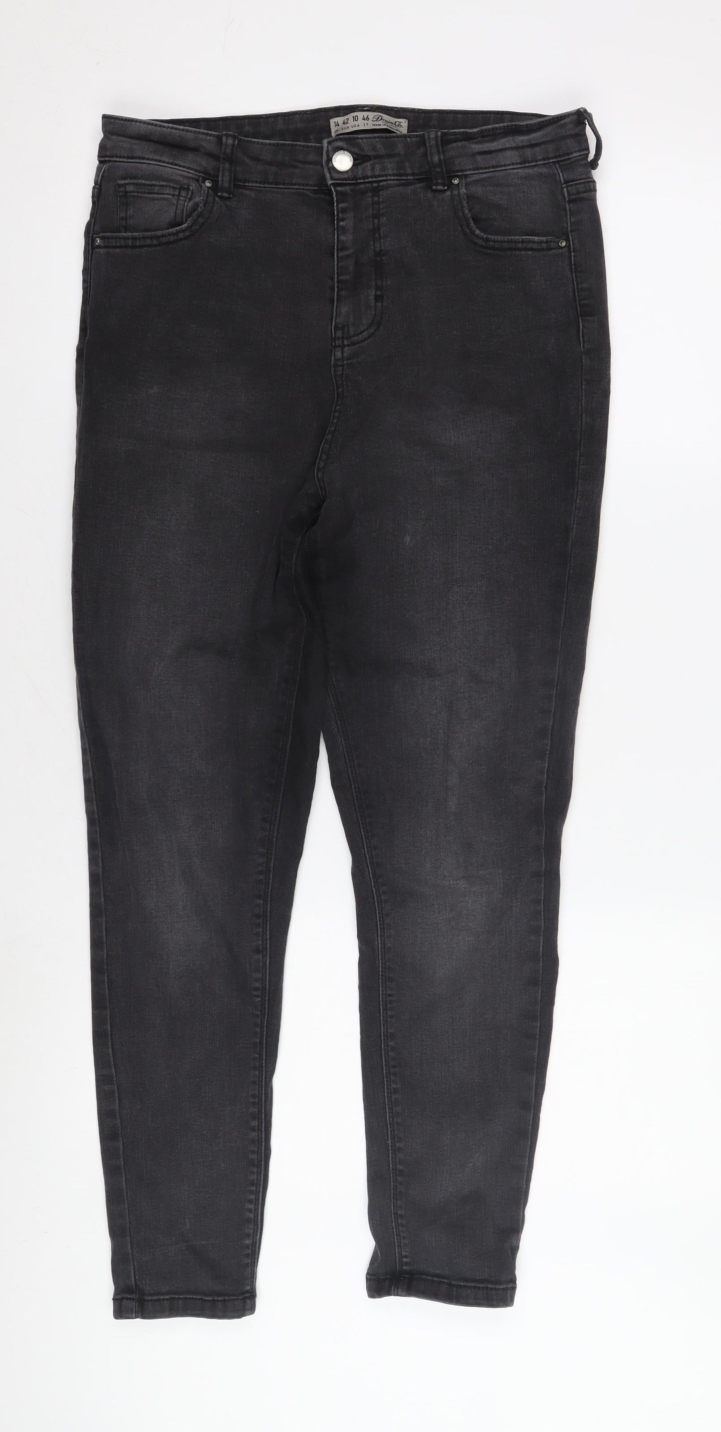 Denim Co. Women's Black Skinny Jeans Size 14