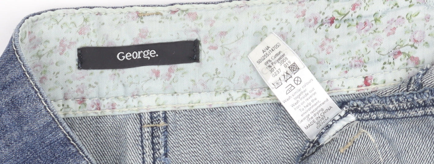 George Women's Blue Denim Pencil Skirt Size 20