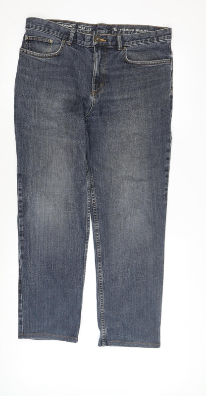 Tu Men's Blue Straight Jeans W34 L30
