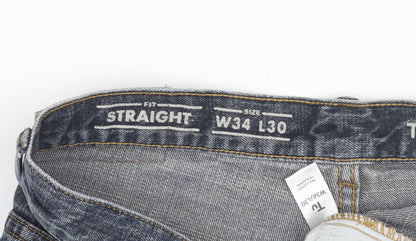 Tu Men's Blue Straight Jeans W34 L30