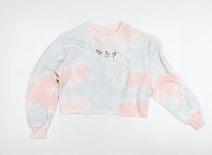 Hollister Women's Multicoloured Tie-Dye Pullover Sweatshirt 2XS