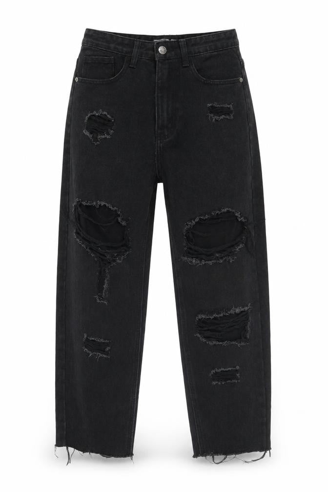 Womens UK Size 8 PRETTYLITTLETHING  Mom Black Jeans