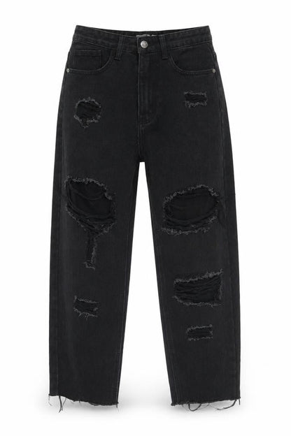 Womens UK Size 8 PRETTYLITTLETHING  Mom Black Jeans