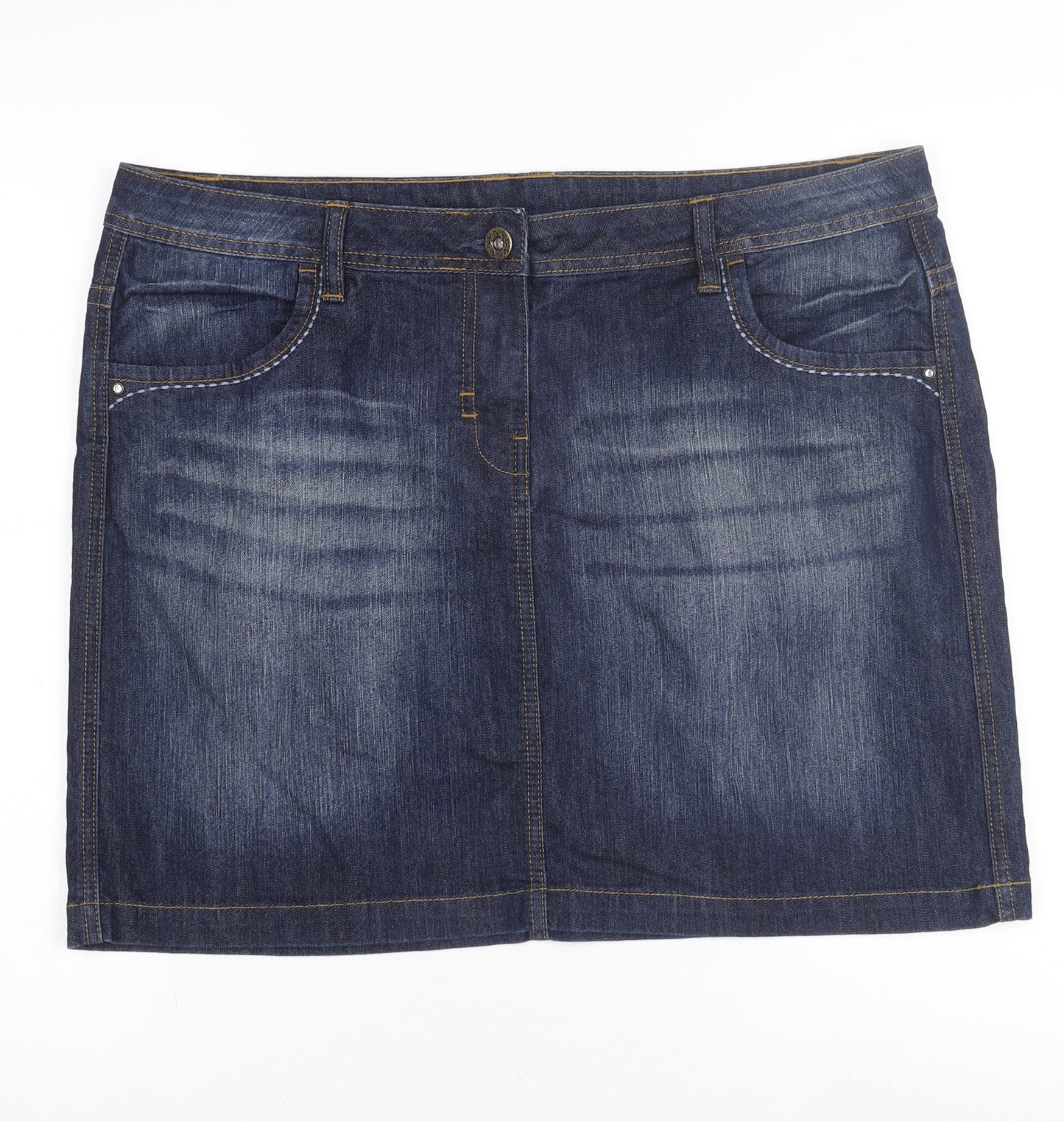 George Women's Blue Denim Pencil Skirt Size 18