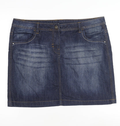 George Women's Blue Denim Pencil Skirt Size 18