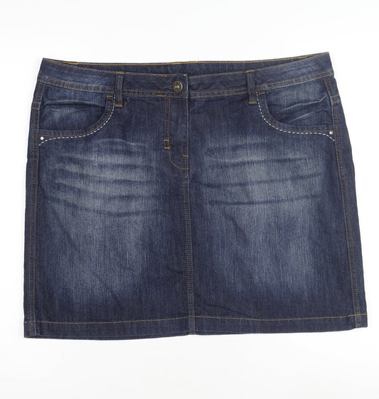 George Women's Blue Denim Pencil Skirt Size 18