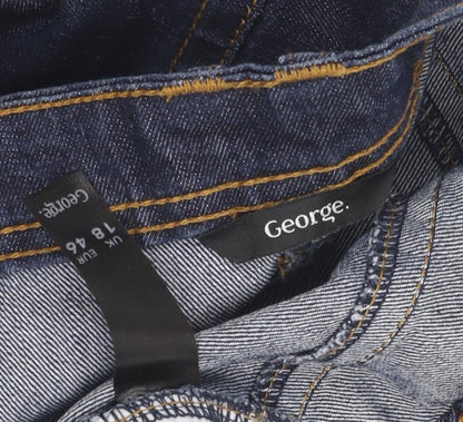 George Women's Blue Denim Pencil Skirt Size 18