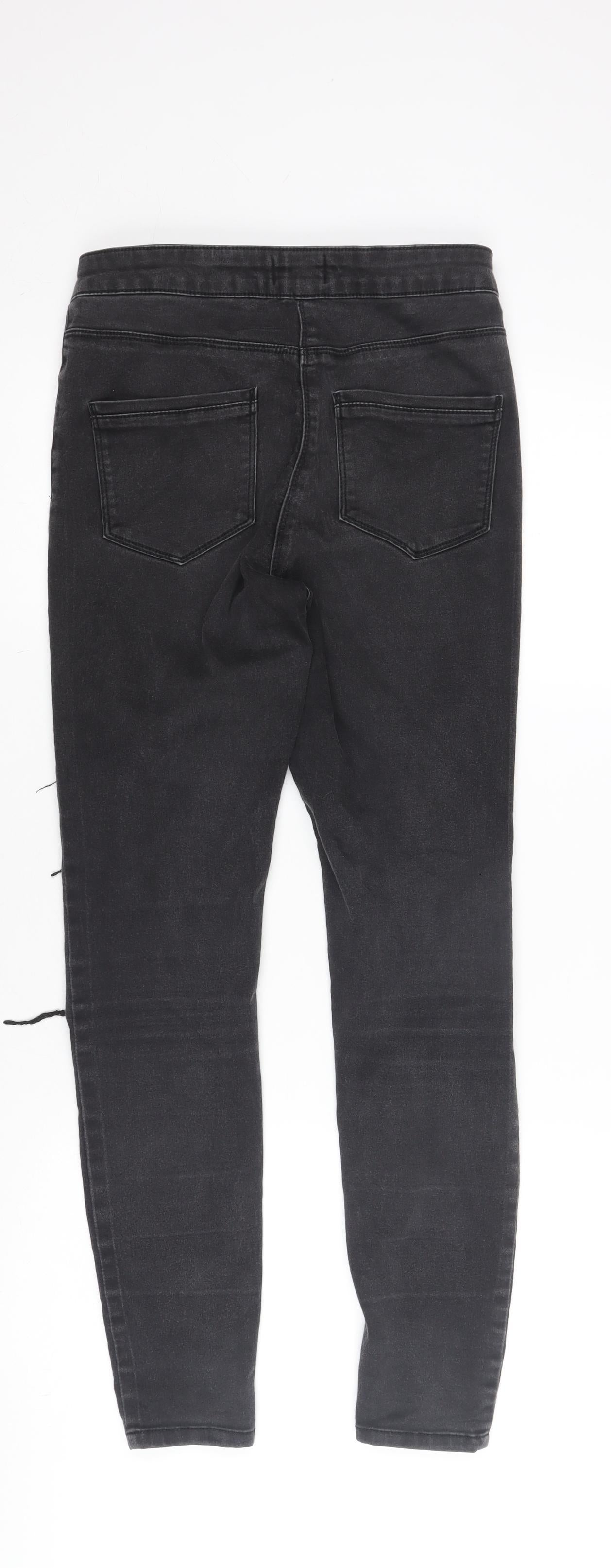 Womens UK Size 10 Denim Regular Fit Skinny Black Jeans