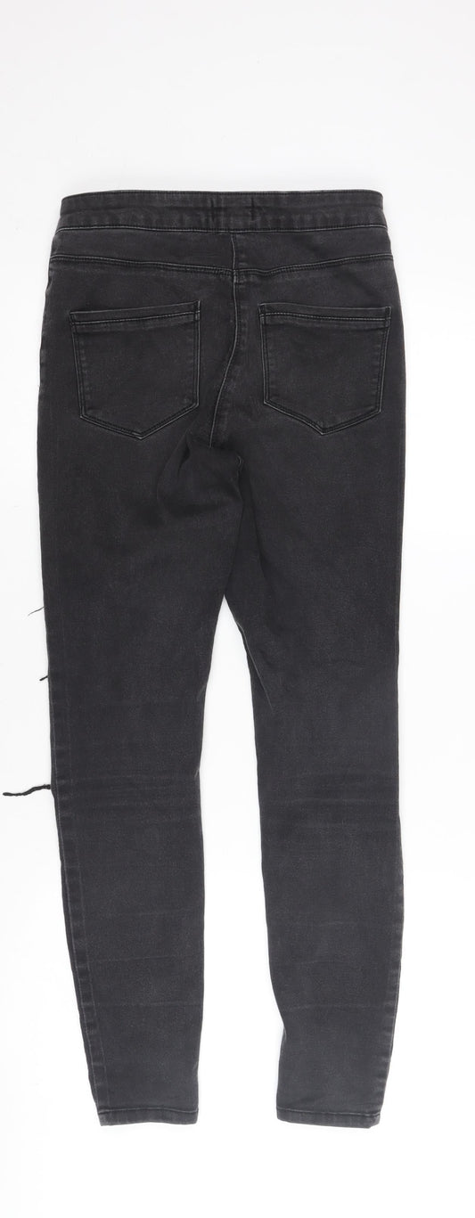 Womens UK Size 10 Denim Regular Fit Skinny Black Jeans