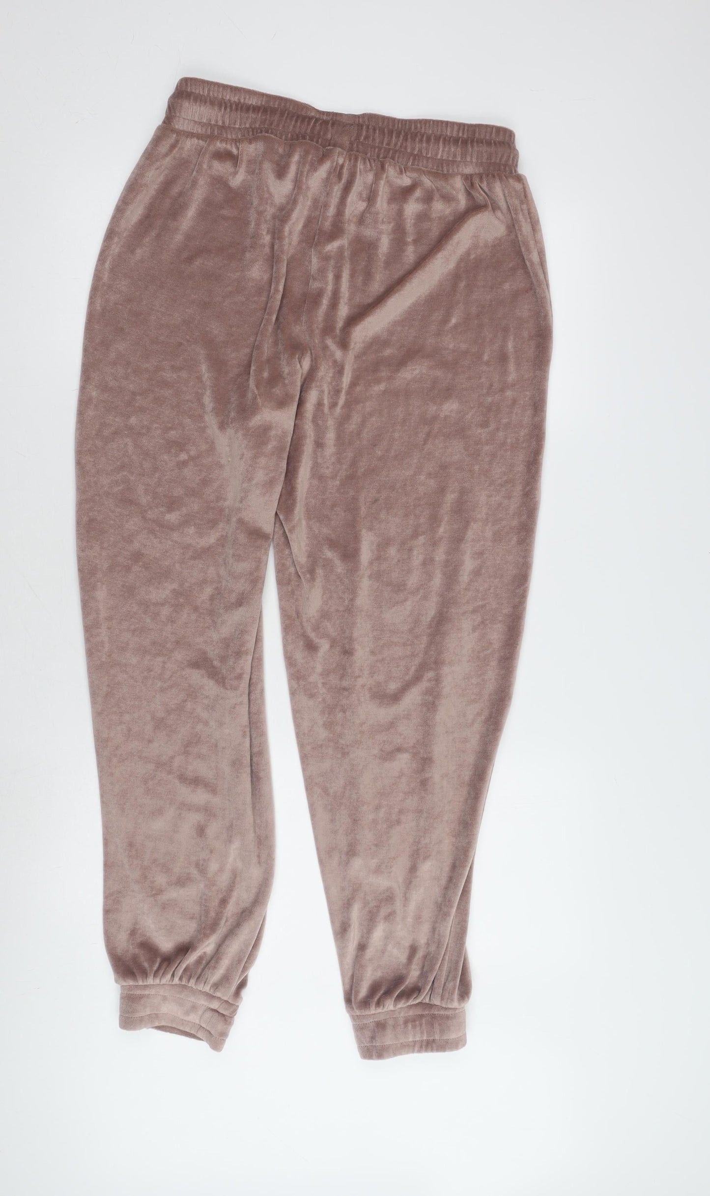 River Island Women’s Pink Velvet Jogger Trousers M