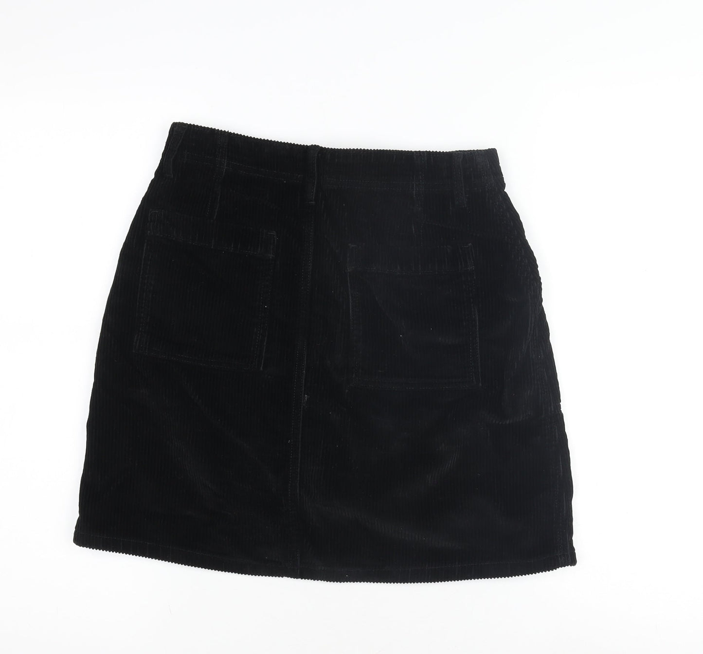 F&F Women's Black Corduroy Pencil Skirt, Size 8