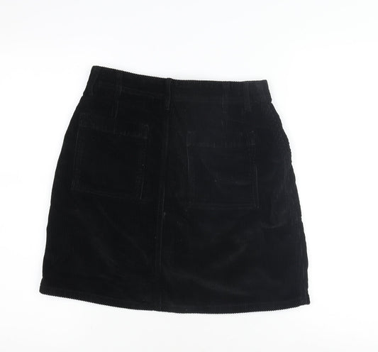 F&F Women's Black Corduroy Pencil Skirt, Size 8