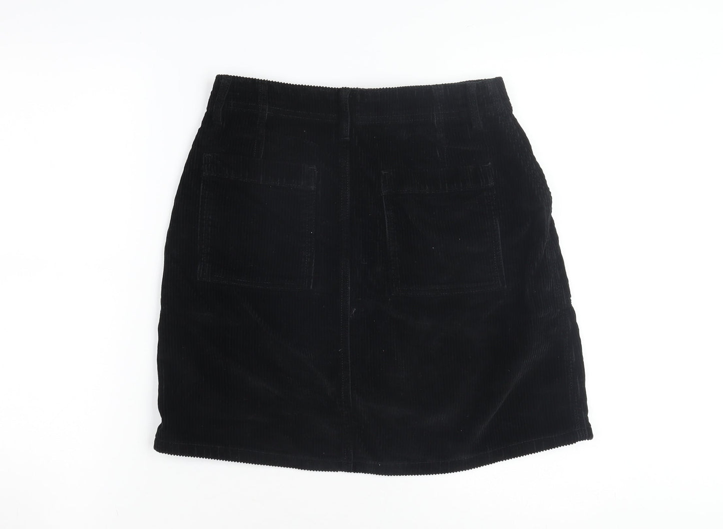 F&F Women's Black Corduroy Pencil Skirt, Size 8