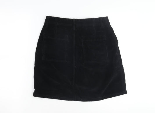 F&F Women's Black Corduroy Pencil Skirt, Size 8
