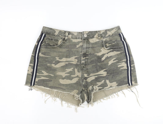 Denim Co Women's Camouflage Cut-Off Shorts Size 12