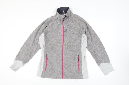 OEX Women's Grey Basic Jacket Size 14 with Zip Pockets