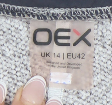 OEX Women's Grey Basic Jacket Size 14 with Zip Pockets