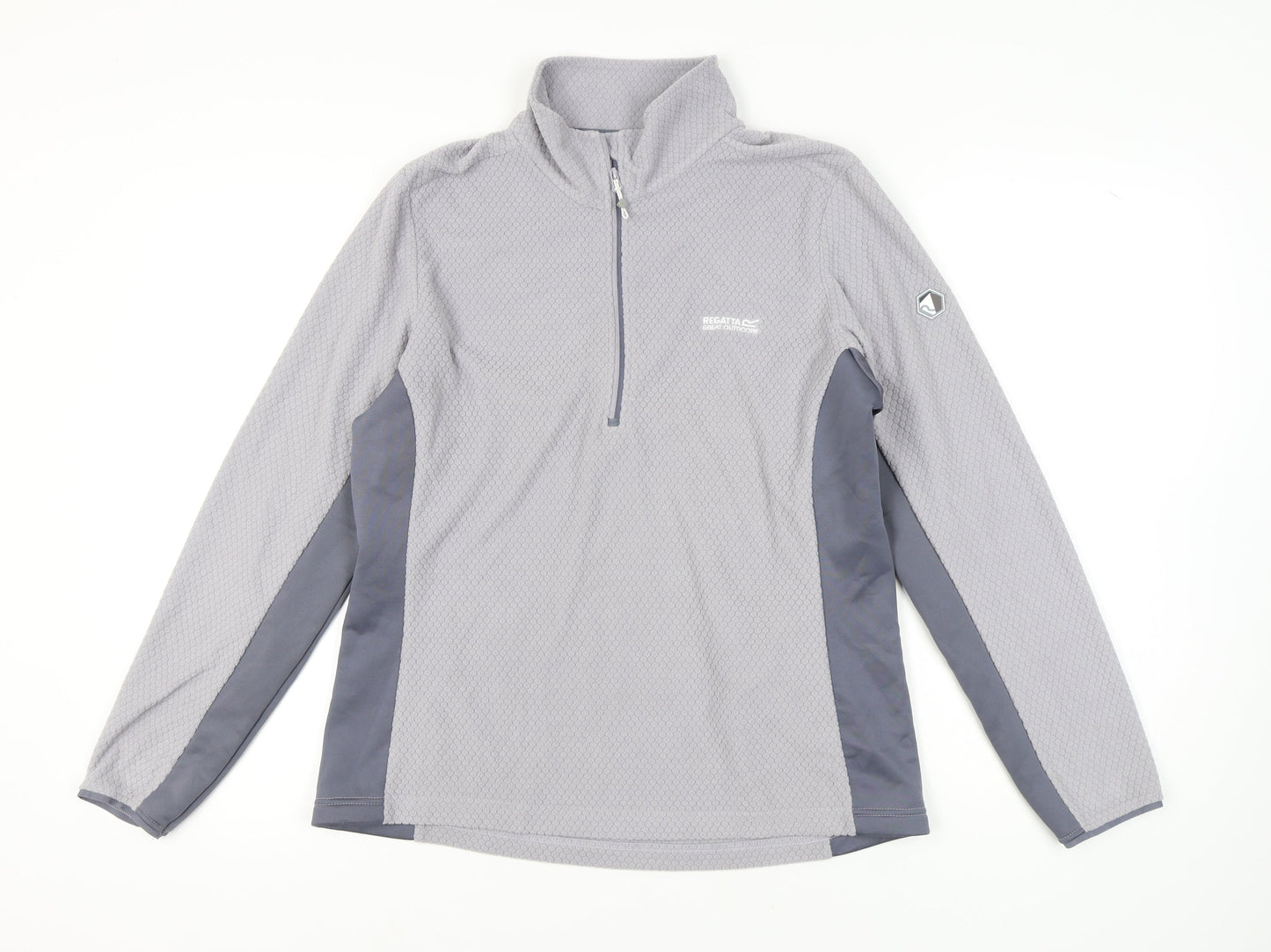 Regatta Women's Grey High Neck 1/2 Zip Sweatshirt Size 18