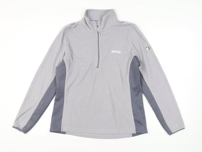 Regatta Women's Grey High Neck 1/2 Zip Sweatshirt Size 18