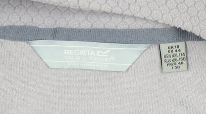 Regatta Women's Grey High Neck 1/2 Zip Sweatshirt Size 18