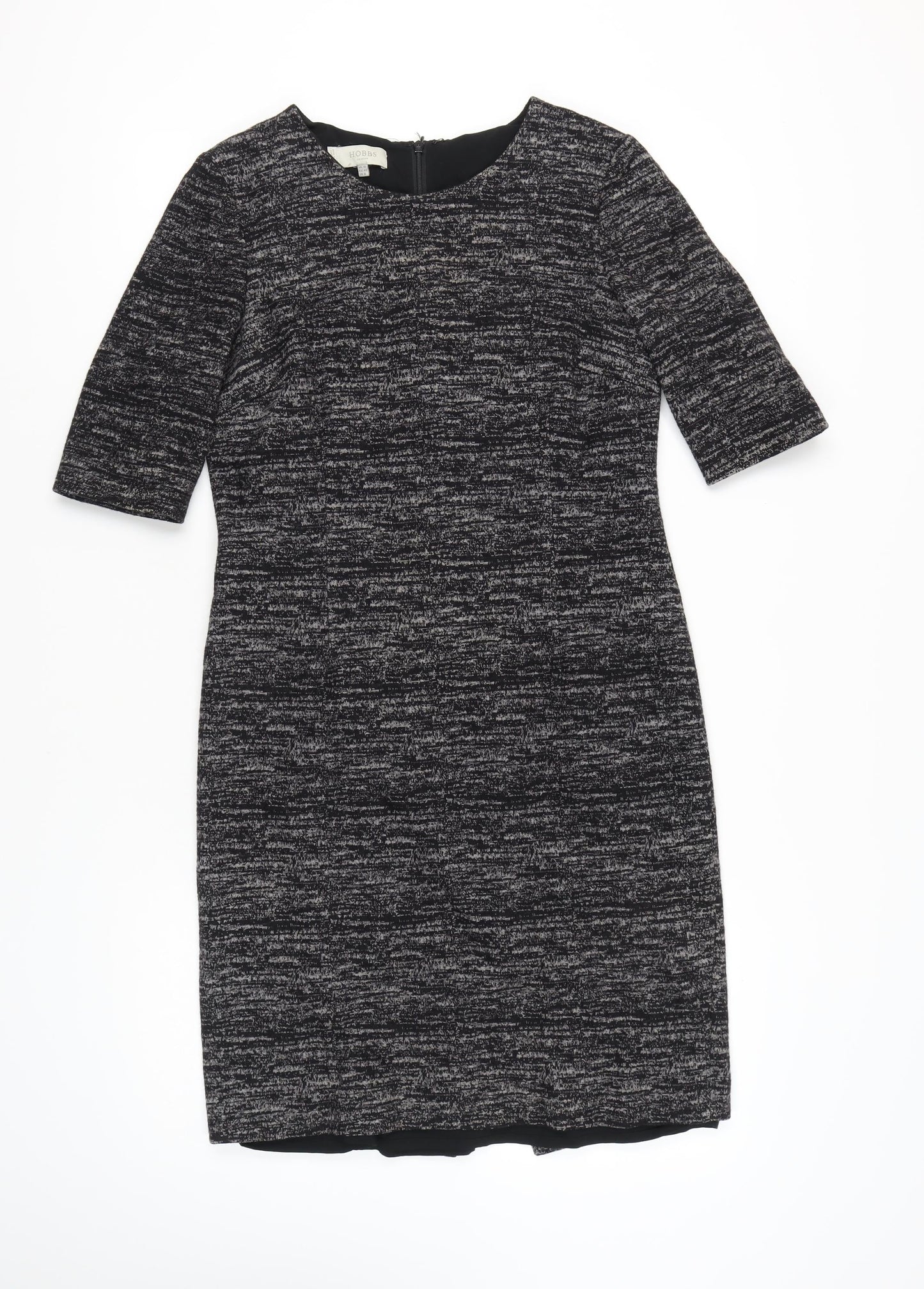 Hobbs Women's Black Sheath Dress UK 12 Wool Blend