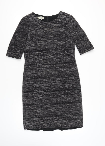 Hobbs Women's Black Sheath Dress UK 12 Wool Blend