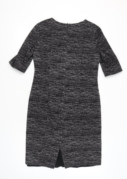 Hobbs Women's Black Sheath Dress UK 12 Wool Blend