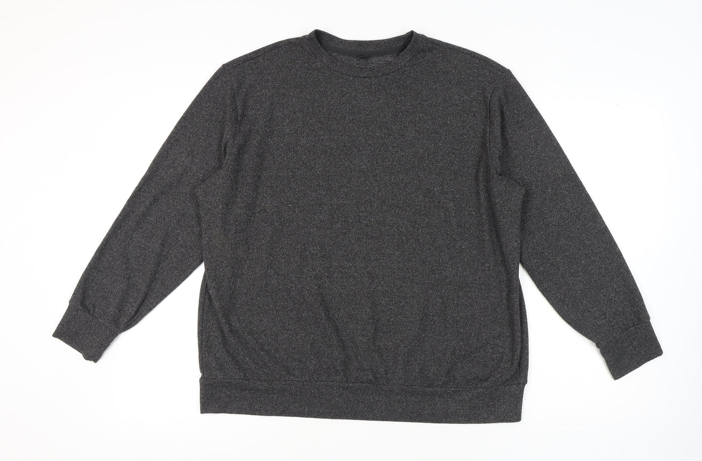 Uniqlo Men's XL Grey Long Sleeve Crew Neck T-Shirt