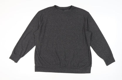 Uniqlo Men's XL Grey Long Sleeve Crew Neck T-Shirt