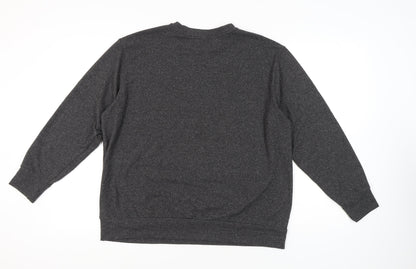 Uniqlo Men's XL Grey Long Sleeve Crew Neck T-Shirt