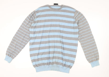 Burton Men's Blue Striped Pullover Jumper XL