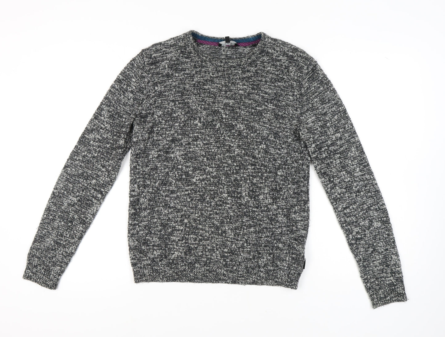 Ted Baker Men's Grey Pullover, Size S, Chunky Knit