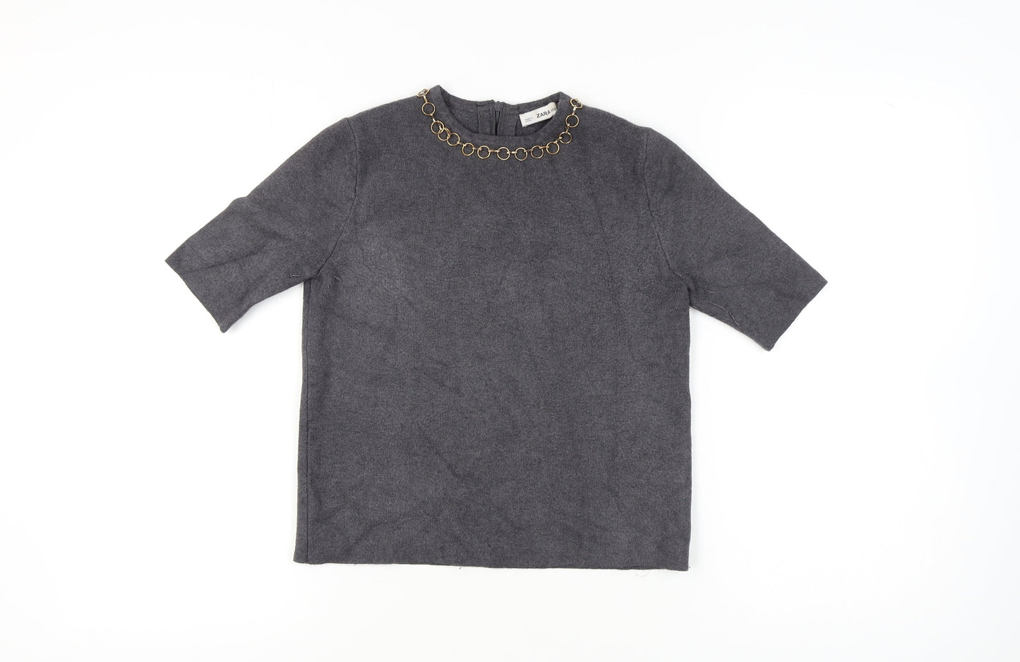 Womens UK Size 10 Zara Grey Pullover Jumper