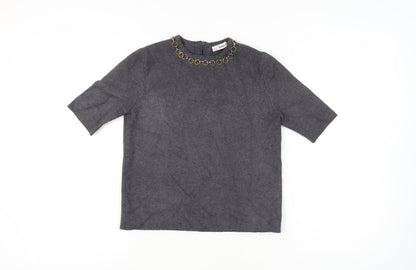 Womens UK Size 10 Zara Grey Pullover Jumper